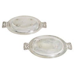 Guild of Handicraft, attri. Pair of silver-plated vegetable dishes. C. R. Ashbee