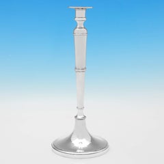 Guild of Handicrafts - Very Tall Pair of Sterling Silver Candlesticks - 1976