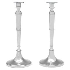 Vintage Guild of Handicrafts - Very Tall Pair of Sterling Silver Candlesticks - 1976
