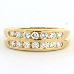 GUILD Ring with brilliant cut diamonds up to 0.50ct 14k gold 3.9 grams