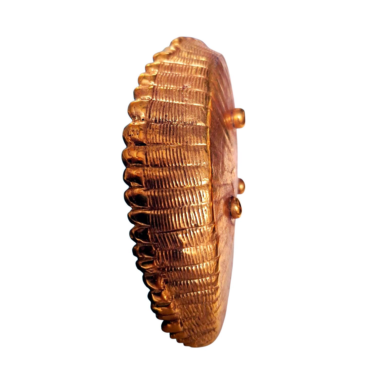 Gilt Guilded  bronze soap dish by Line Vautrin - France 1940 For Sale