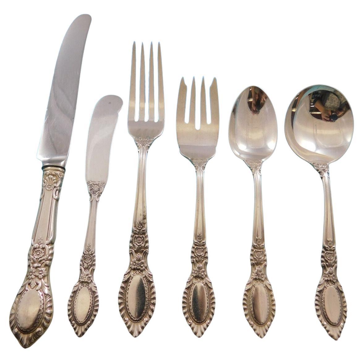 Guildhall by Reed & Barton - Servizio di posate in argento sterling 74 pezzi - Floreale