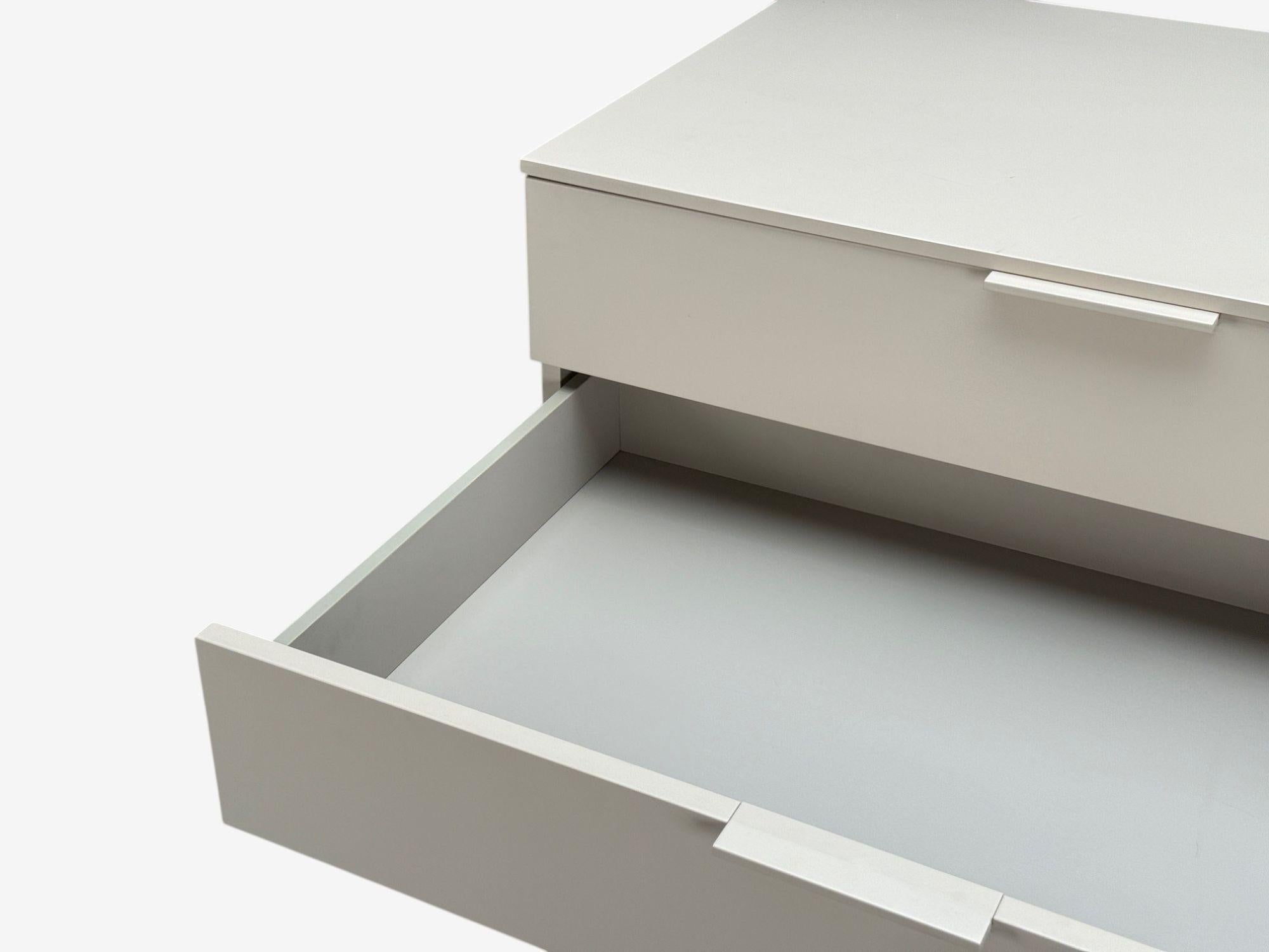 Contemporary Guilio Cappelini, Cream Matte Lacquer, Highboy, Italy, 2010s For Sale