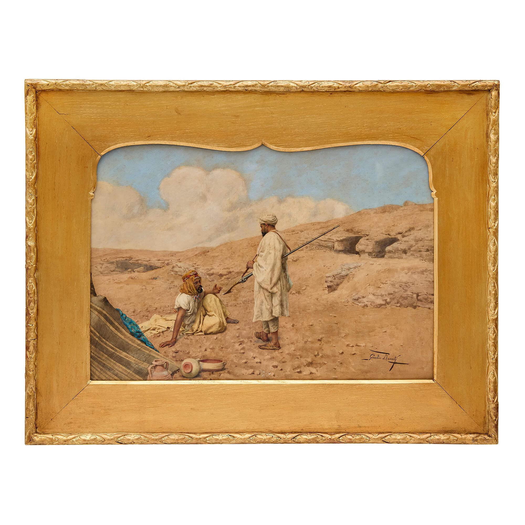 Italienisches orientalisches Aquarellgemälde des späten 19. Jahrhunderts von Giulio Rosati