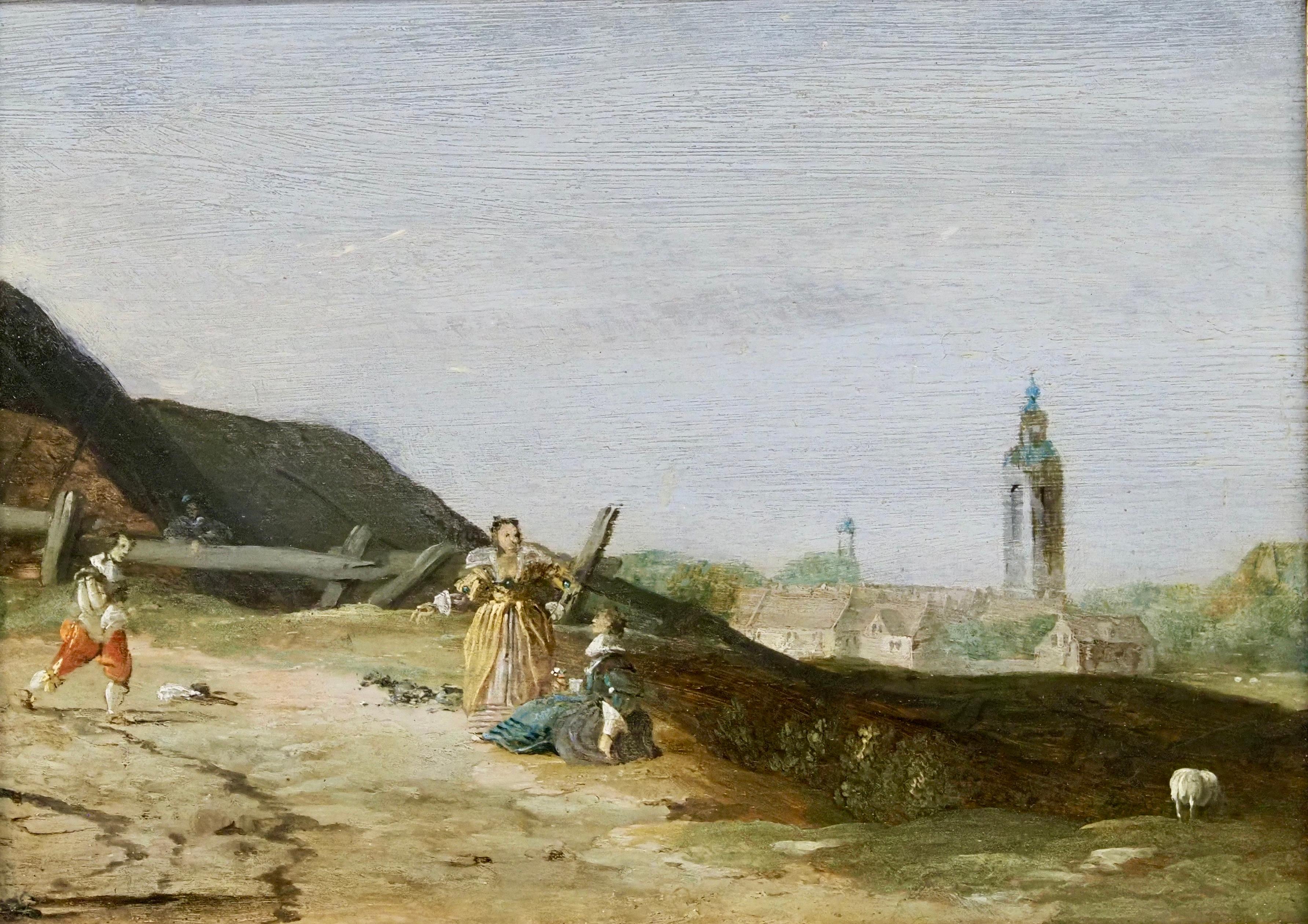 Sul ciglio della strada - Painting di Guillam Dubois