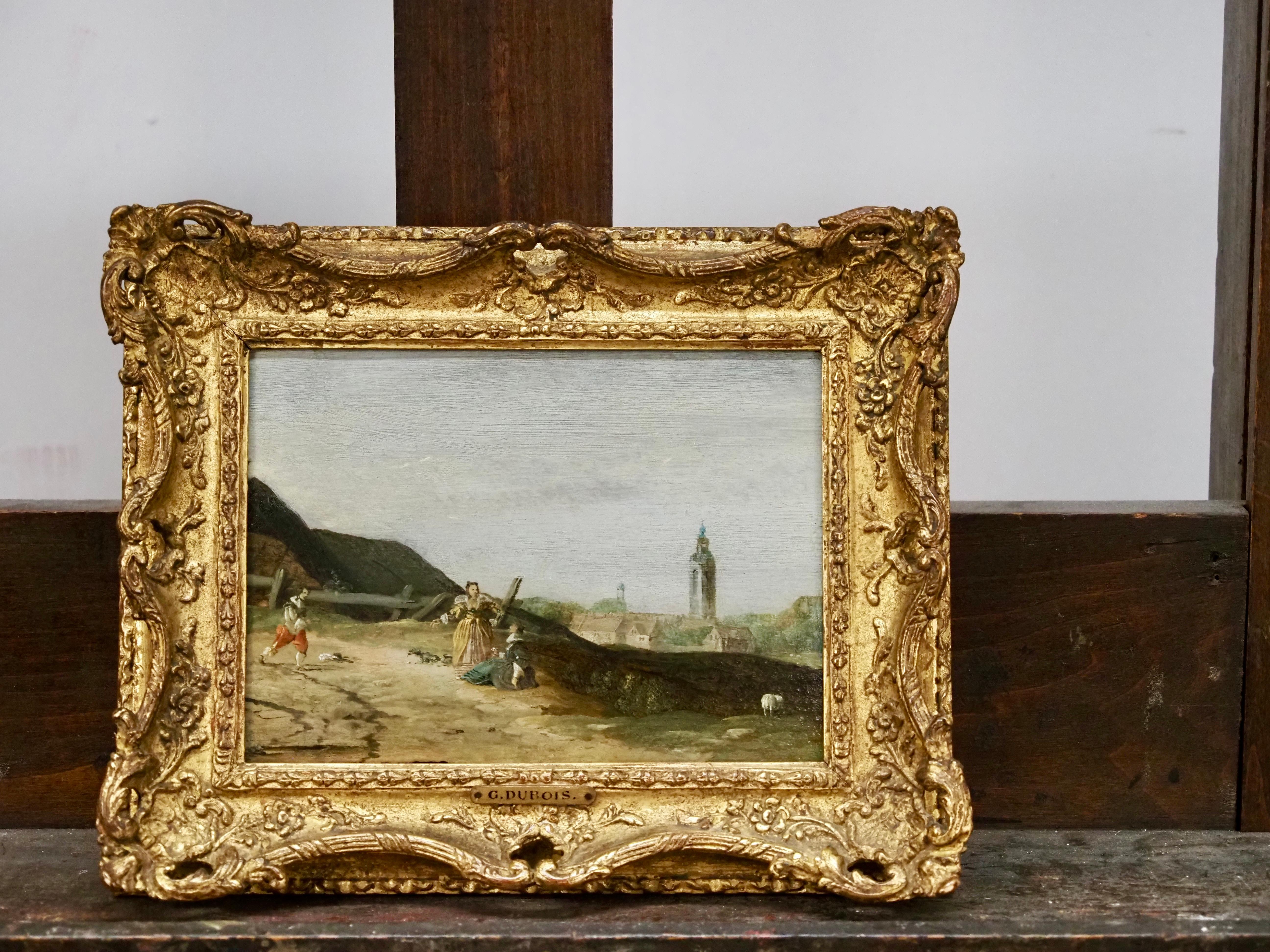 Sul ciglio della strada - Painting Antichi maestri di Guillam Dubois