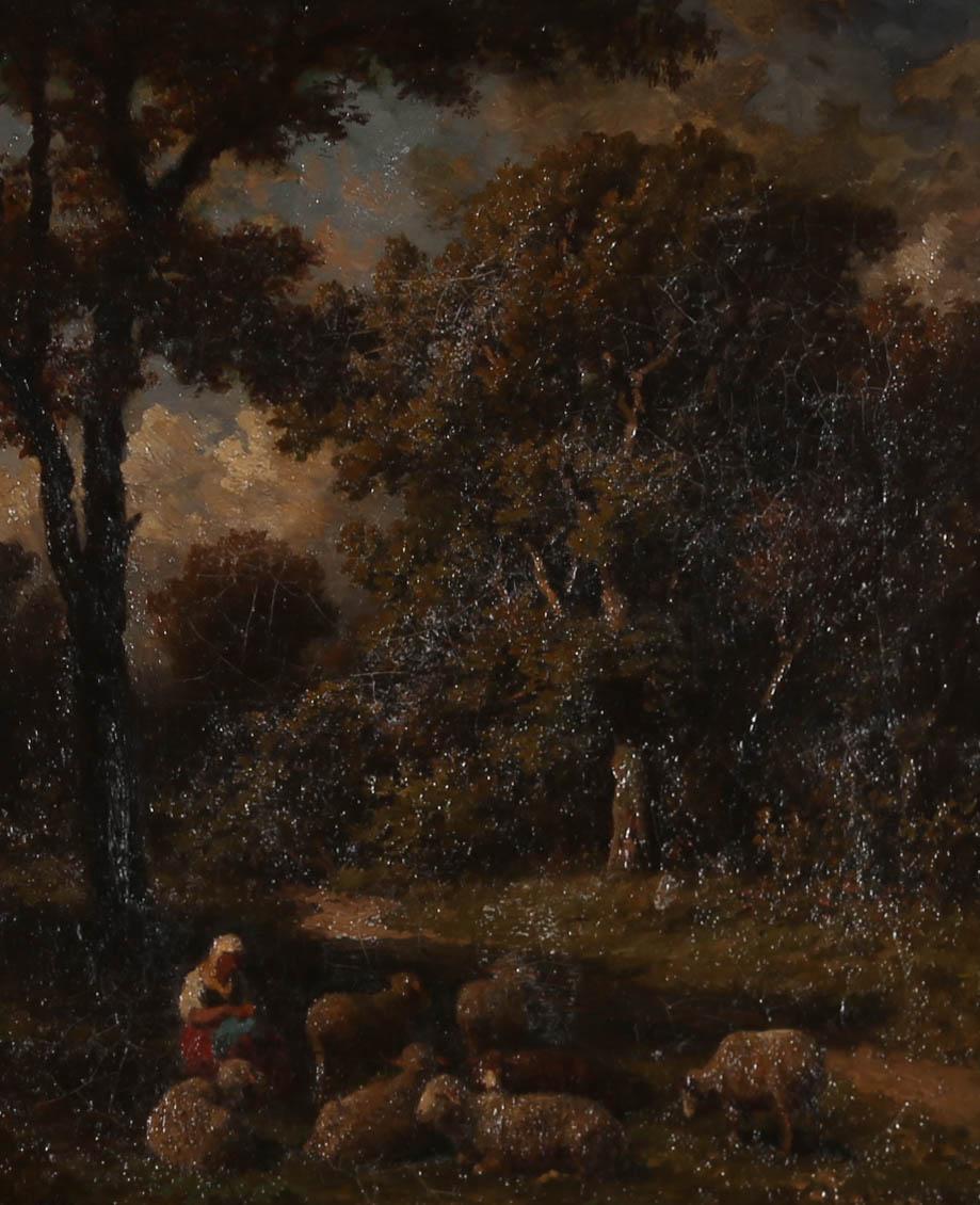 Guillame Wintz (1823-1899) - Huile du milieu du 19e siècle, Pastorale 1