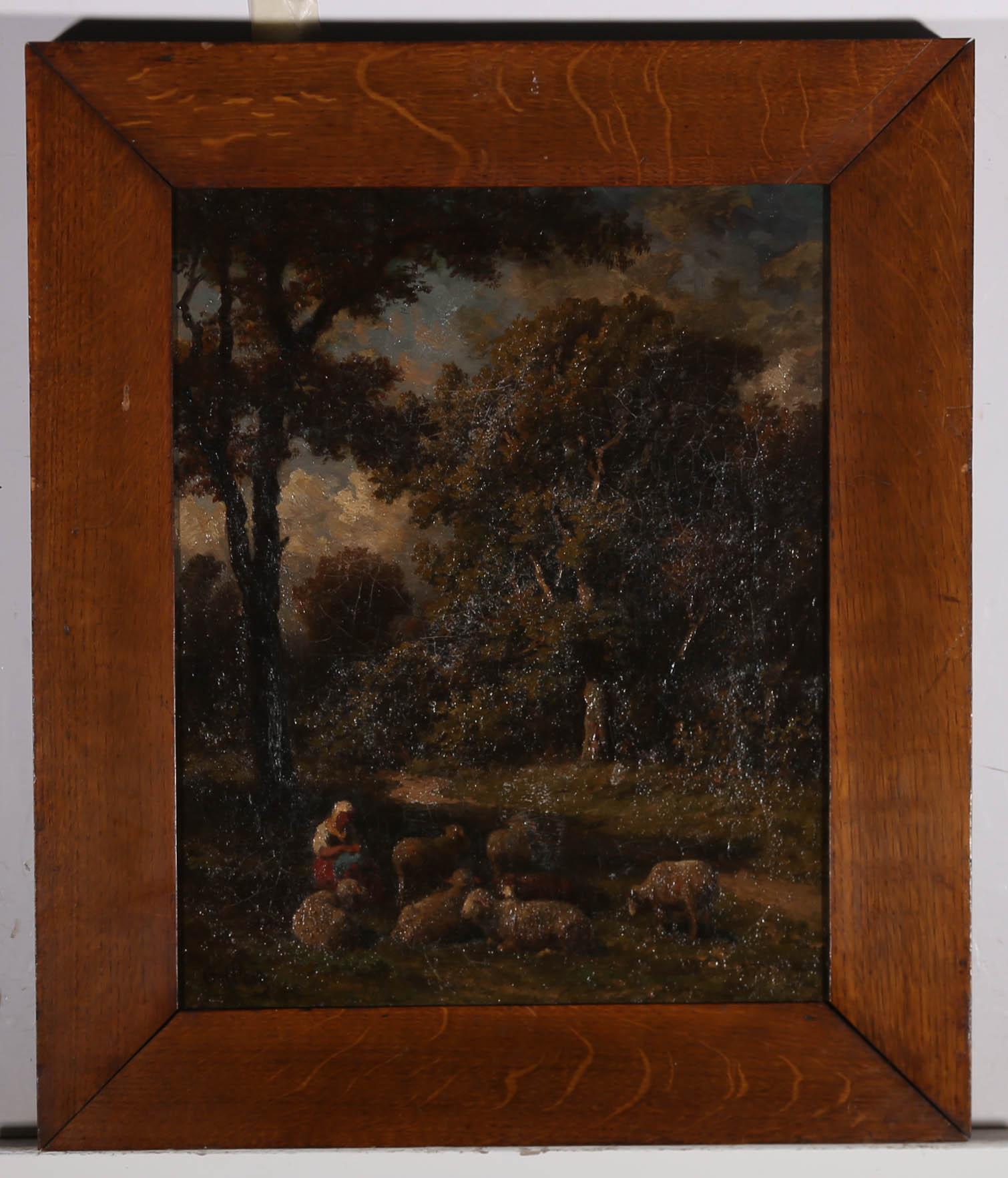 Guillame Wintz (1823-1899) - Huile du milieu du 19e siècle, Pastorale 2