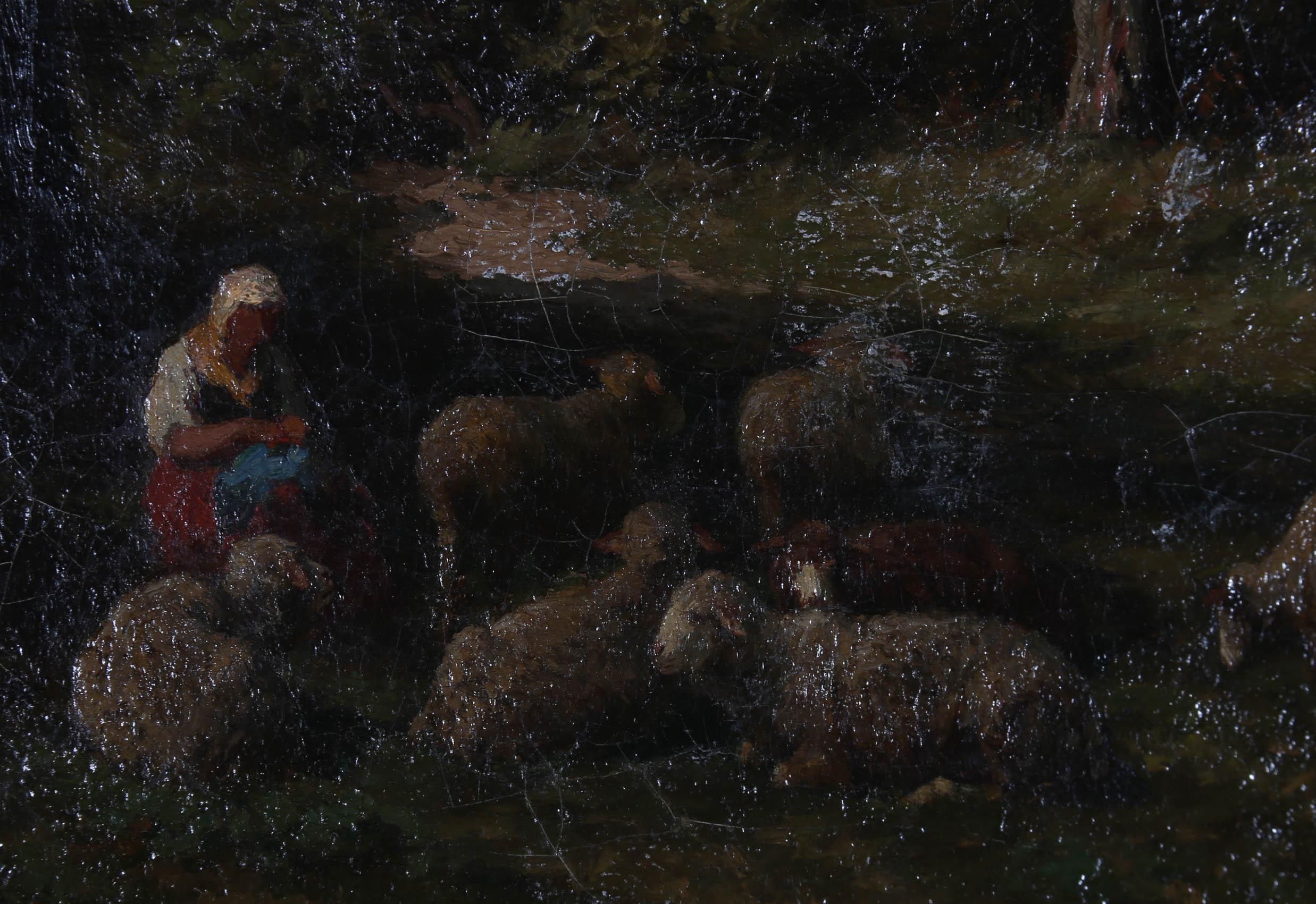 Guillame Wintz (1823-1899) - Huile du milieu du 19e siècle, Pastorale 4