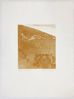 Lámina de aguafuerte «On The Beach», edición firmada a mano de 250 ejemplares, 1977, 30 x 22 pulgadas