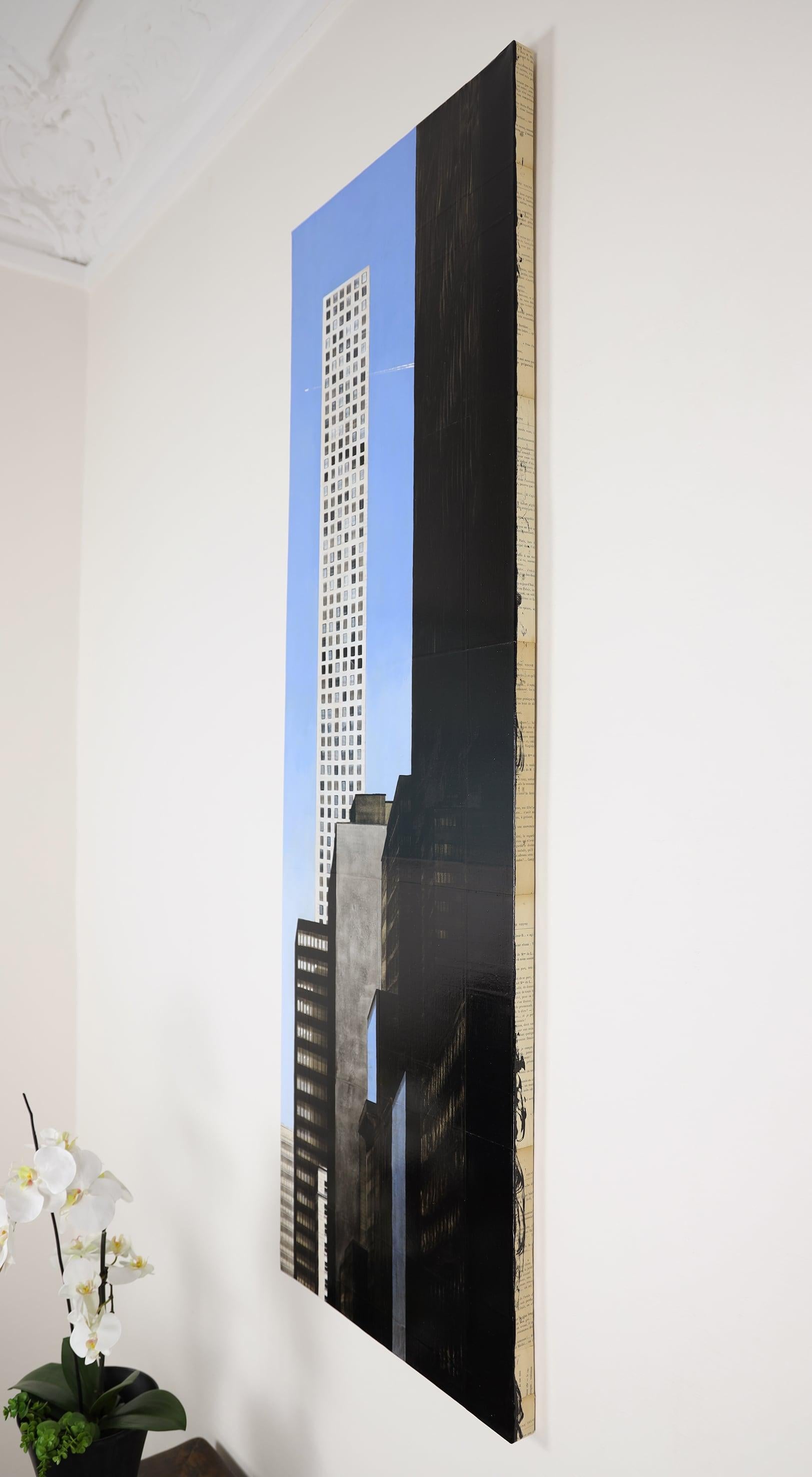 57th and Broadway par Guillaume Chansarel - Paysage urbain, New York City - Contemporain Painting par Guillaume Chansarel (Guiyome)