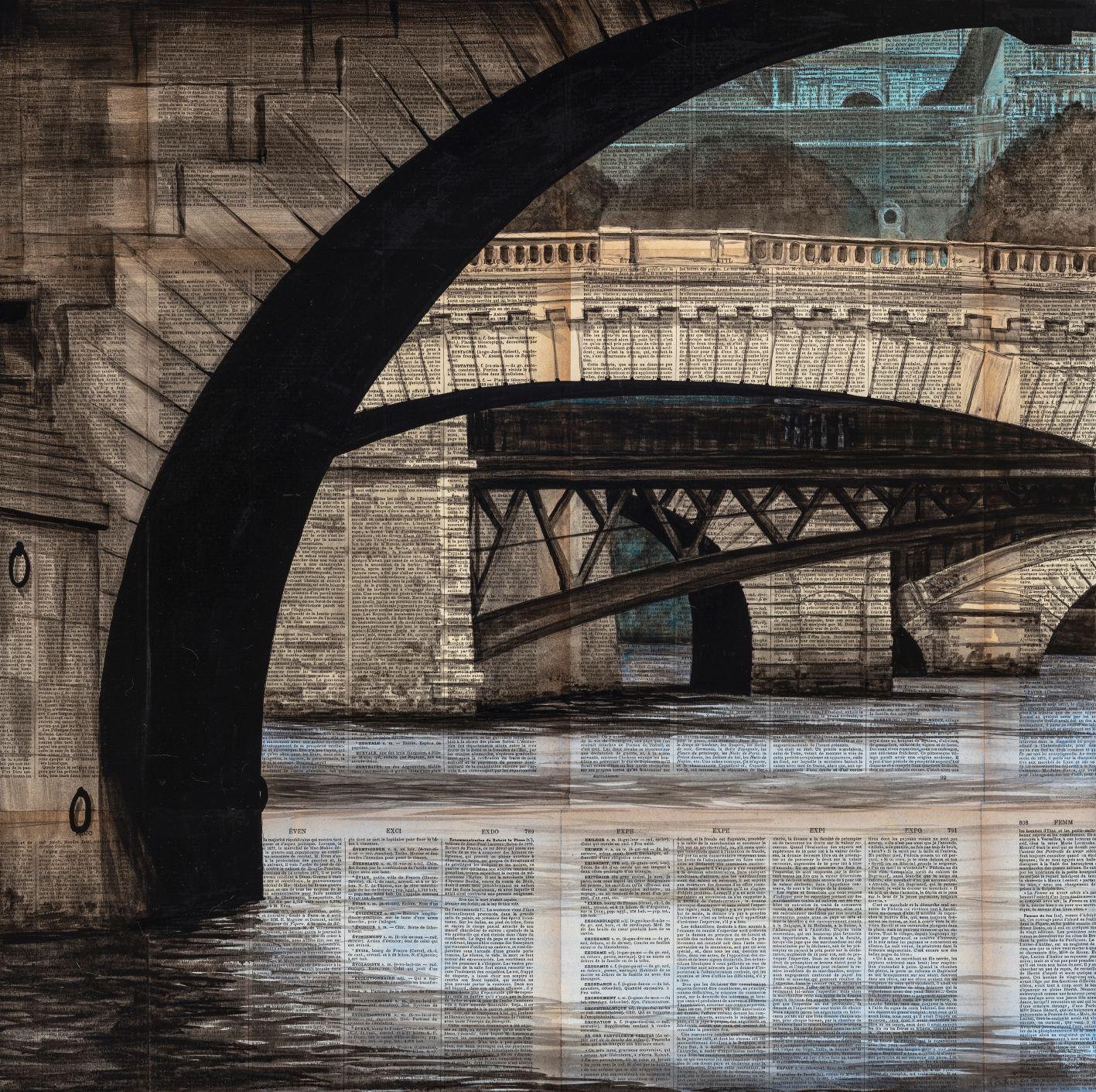 Arches by Guillaume Chansarel - Urban Landscape painting, Bridges of Paris