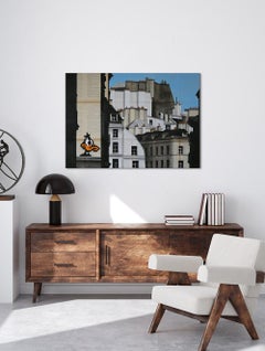 Daffy by Guillaume Chansarel - Urban landscape painting, Paris, buildings, duck