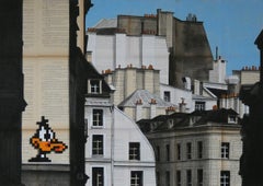 Daffy von Guillaume Chansarel - Stadtlandschaftsmalerei, Paris, Gebäude, Ente, Ente