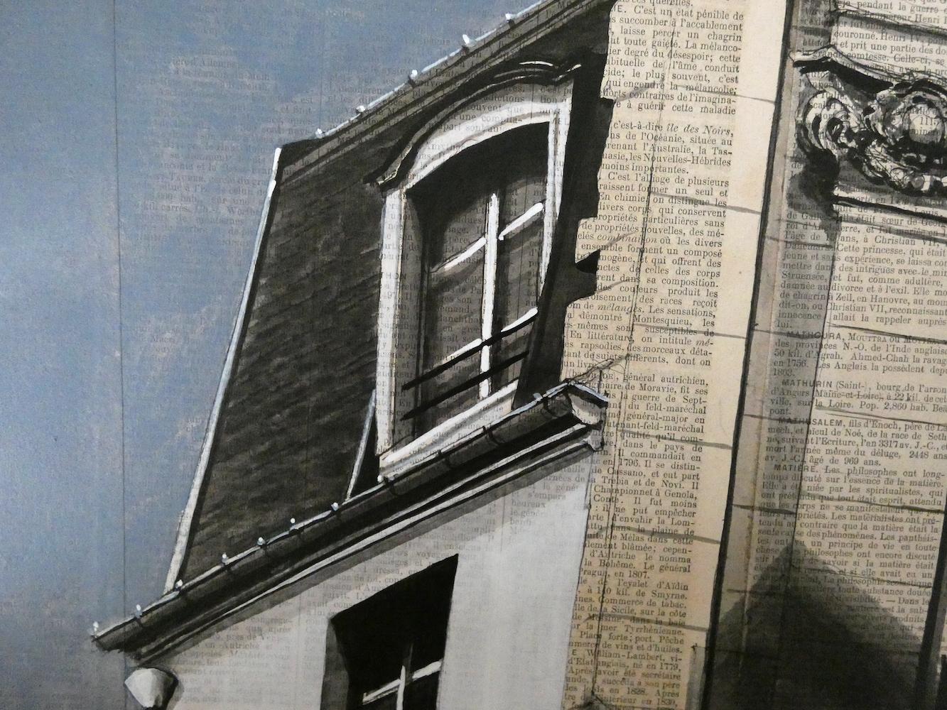 Epreuve de l'Irréel n°2/19 by Guillaume Chansarel - Urban landscape painting - Contemporary Painting by Guillaume Chansarel (Guiyome)