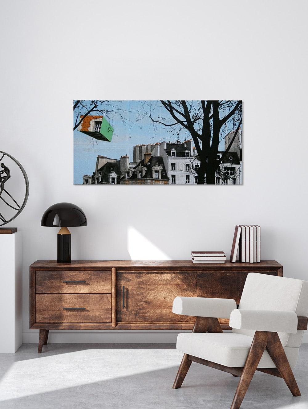 Epreuve de l'Irréel n°8/19 von Guillaume Chansarel- Städtische Landschaftsmalerei – Painting von Guillaume Chansarel (Guiyome)