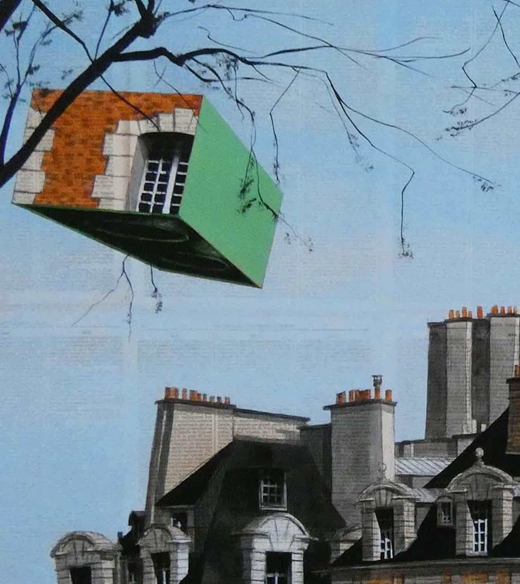 Epreuve de l'Irréel n°8/19 ist ein einzigartiges Gemälde des zeitgenössischen Künstlers Guillaume Chansarel. Das Gemälde ist mit Tusche und Acryl auf alten Buchseiten auf Leinwand gemalt und hat die Maße 50 × 100 cm.
Das Kunstwerk ist signiert, wird