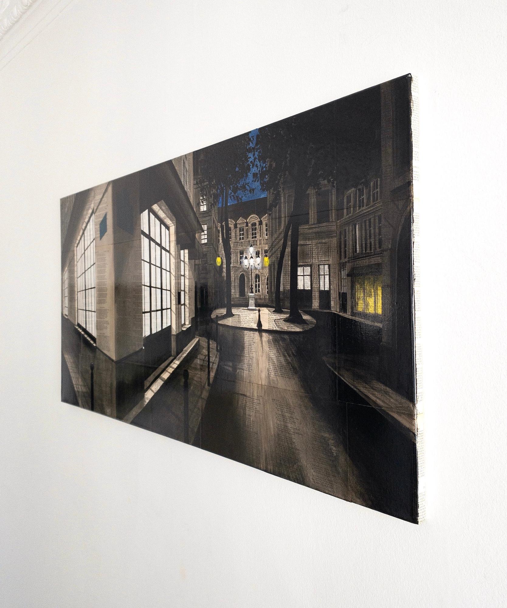 Furstemberg 1 de Guillaume Chansarel, peinture de paysage urbain, paysage urbain de Paris - Contemporain Painting par Guillaume Chansarel (Guiyome)