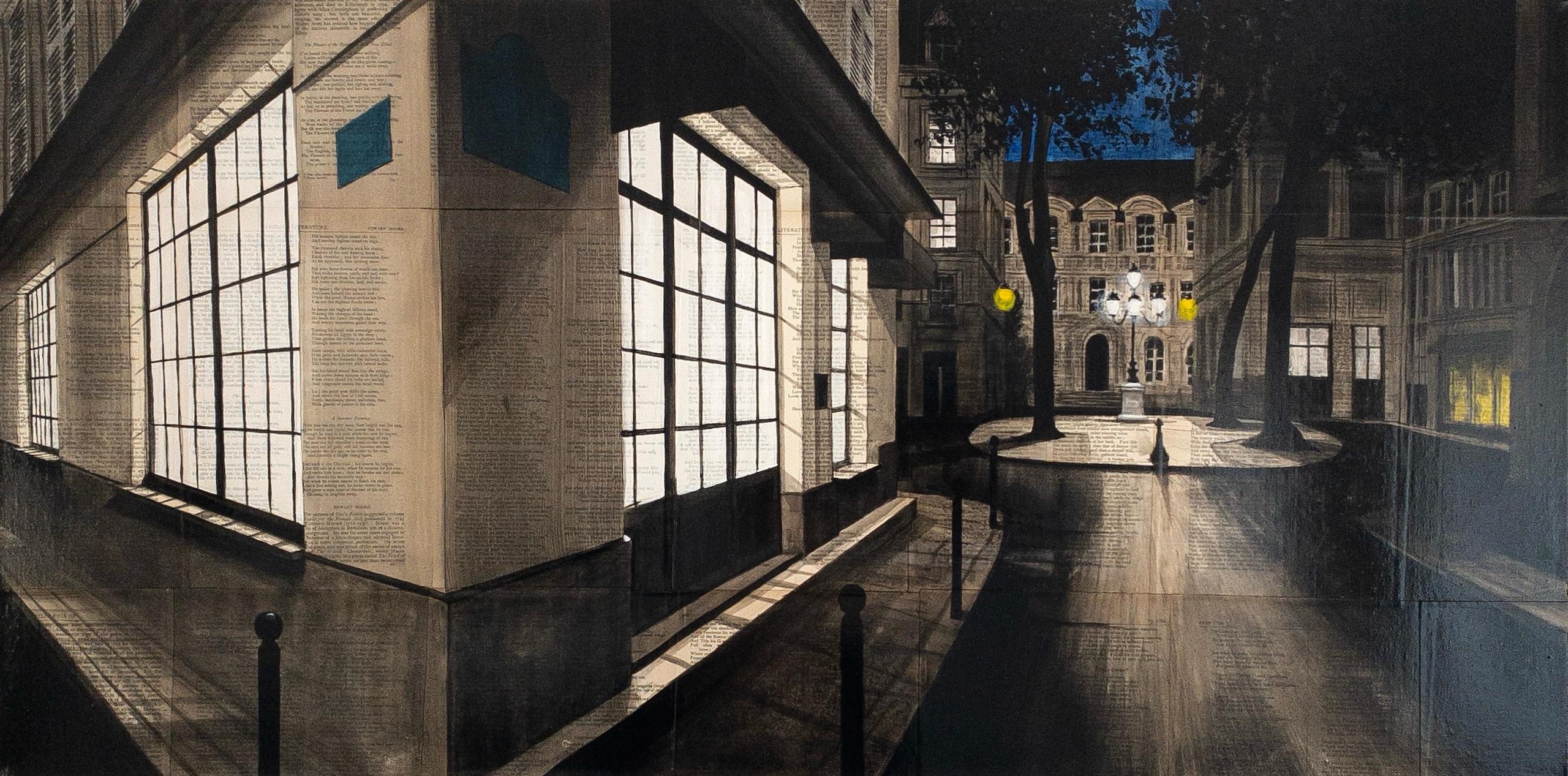 Furstemberg 1 by Guillaume Chansarel - Pintura paisaje urbano, paisaje urbano de París