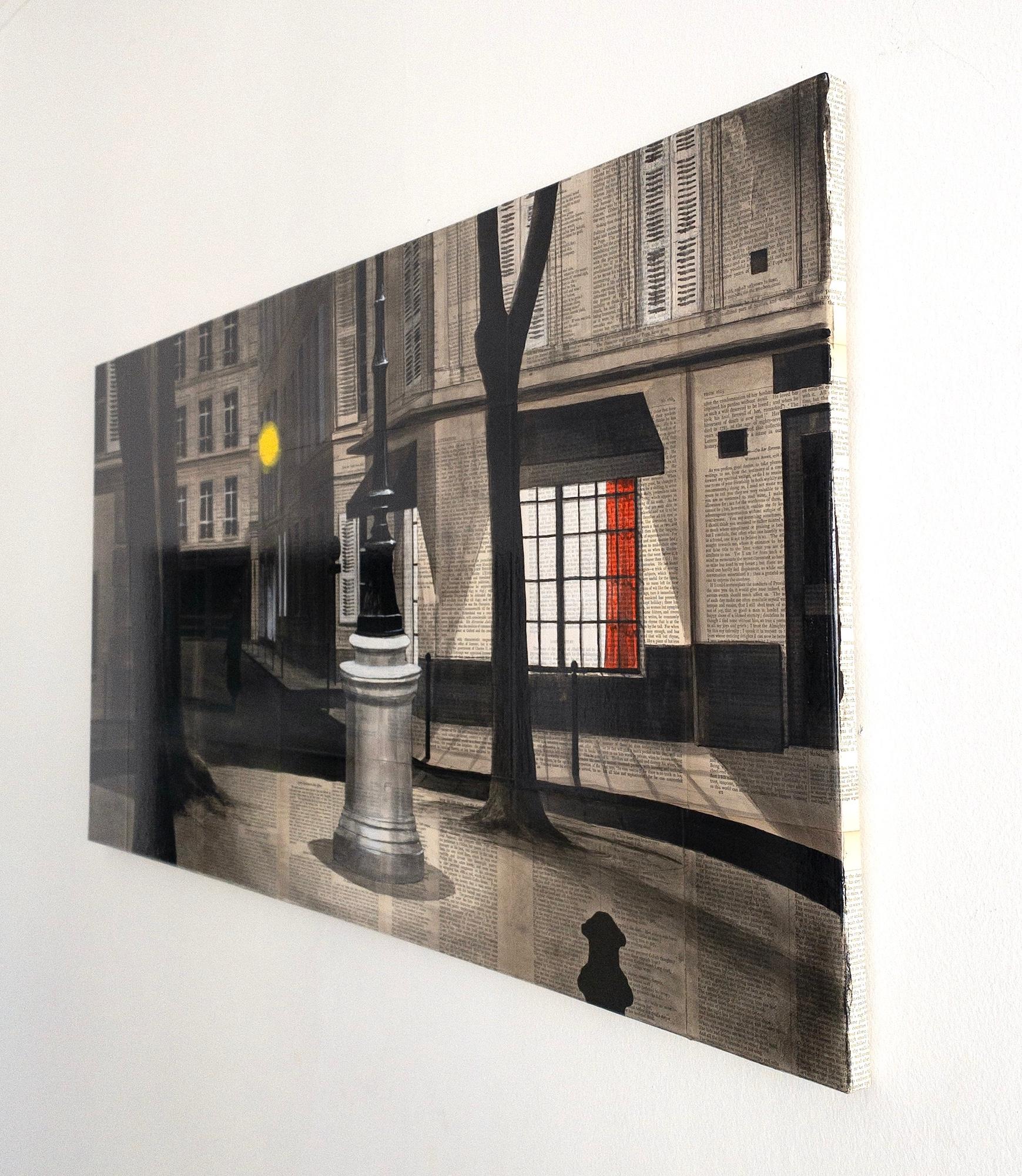 Furstemberg 2 de Guillaume Chansarel, peinture de paysage urbain, paysage urbain de Paris - Contemporain Painting par Guillaume Chansarel (Guiyome)