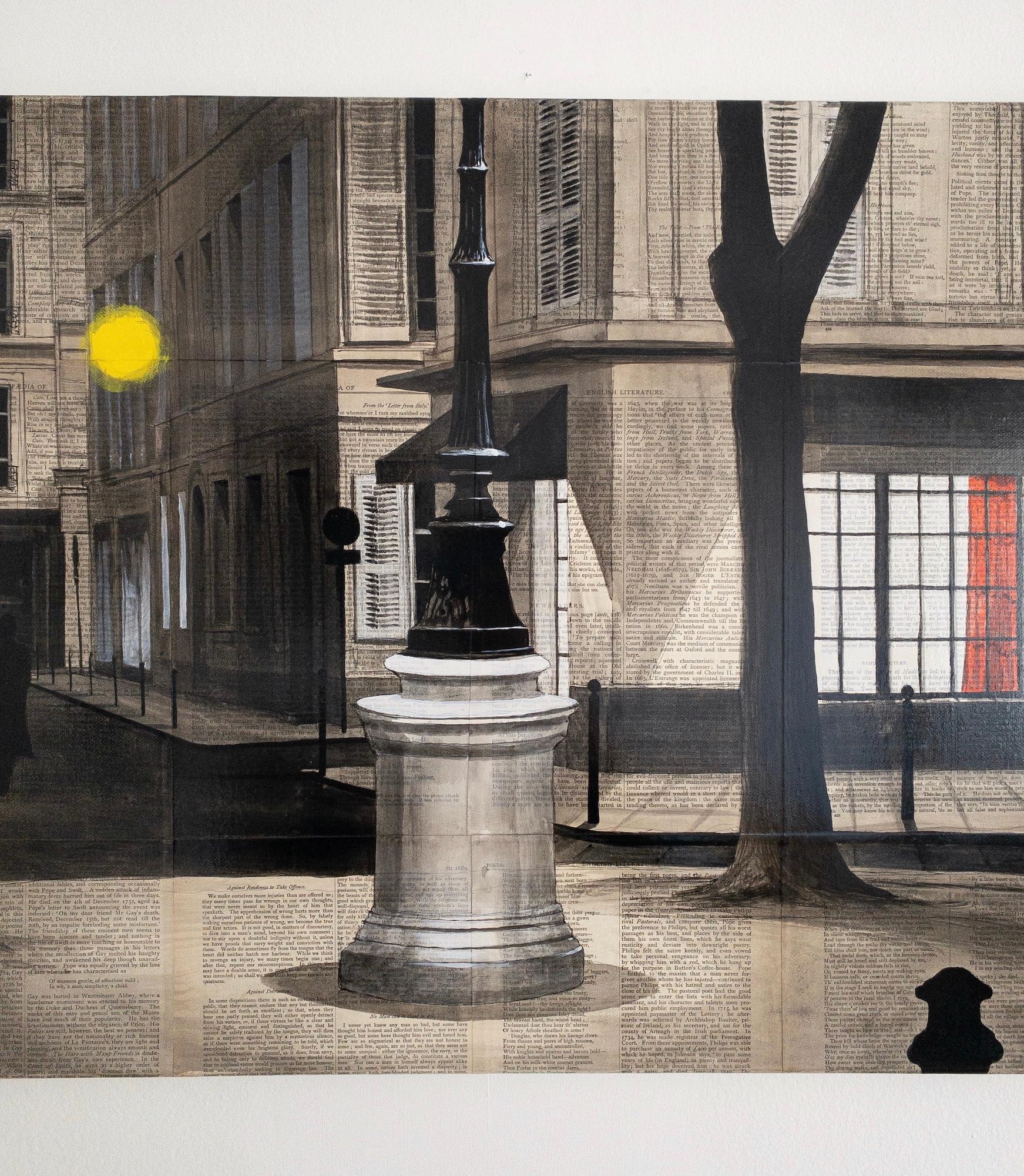 Furstemberg 2 de Guillaume Chansarel, peinture de paysage urbain, paysage urbain de Paris en vente 1