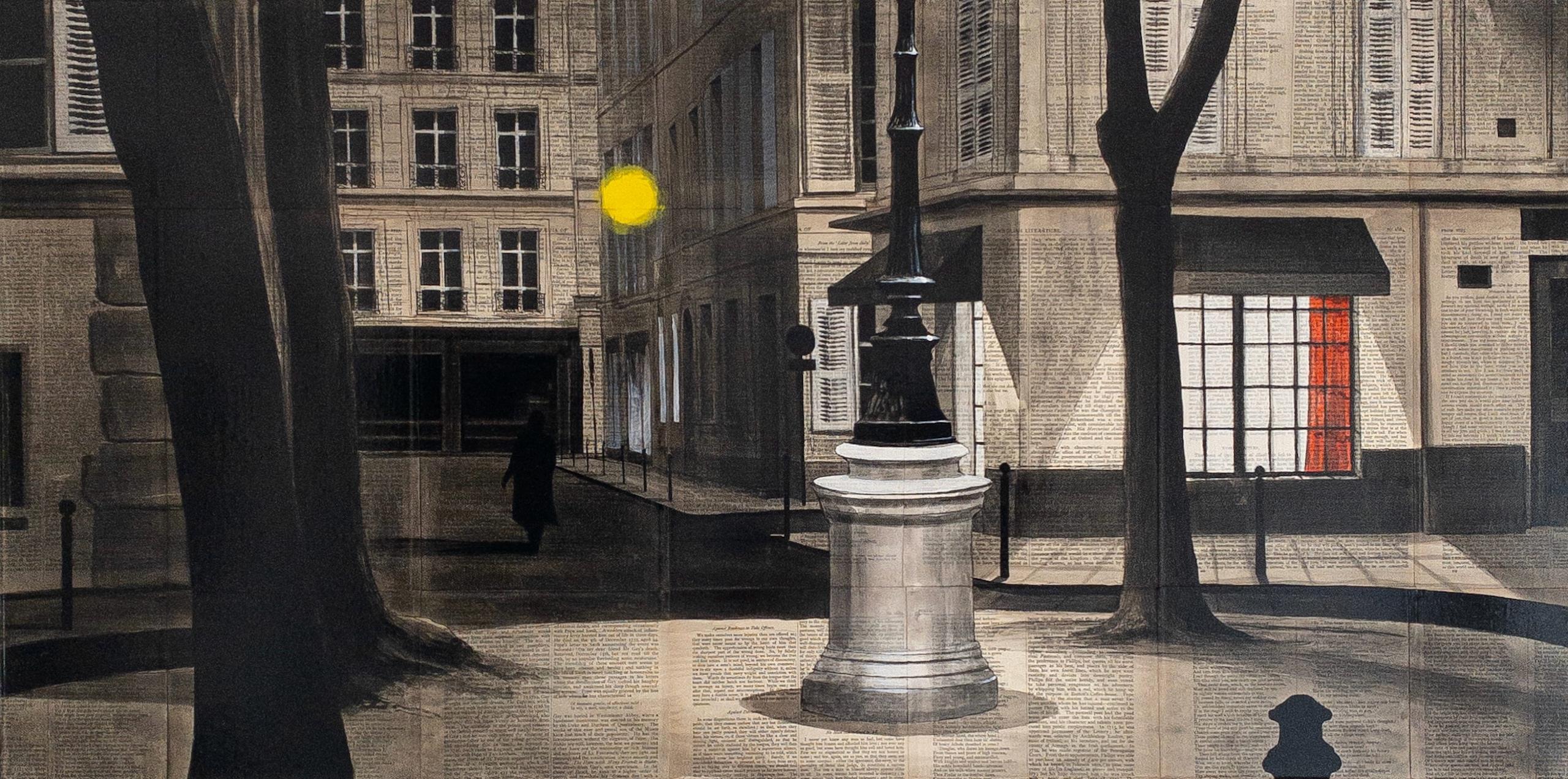 Furstemberg 2 by Guillaume Chansarel - Urban landscape painting, Paris cityscape