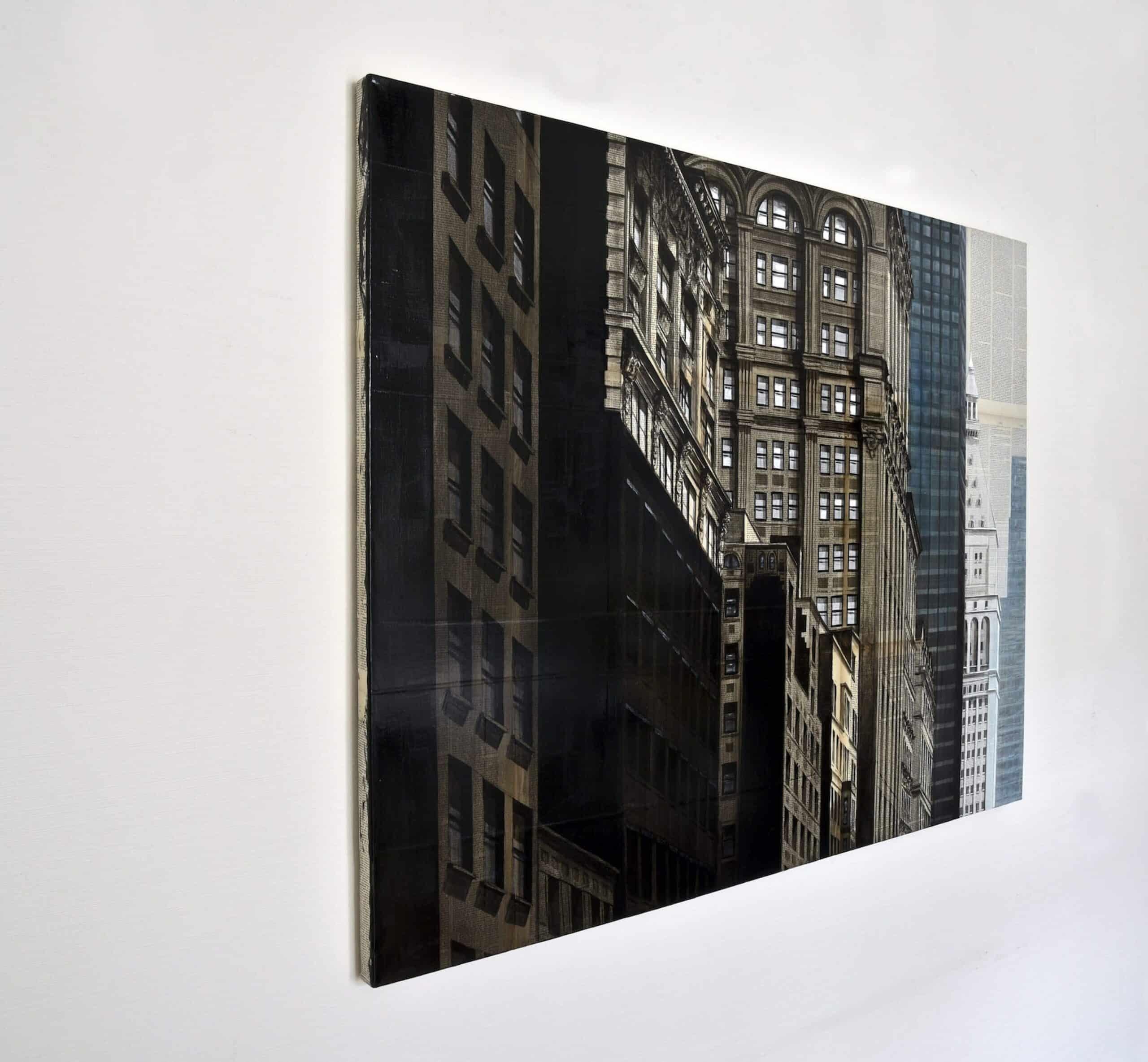 Gothica by Guillaume Chansarel - Urban Landscape Painting, New York City For Sale 4