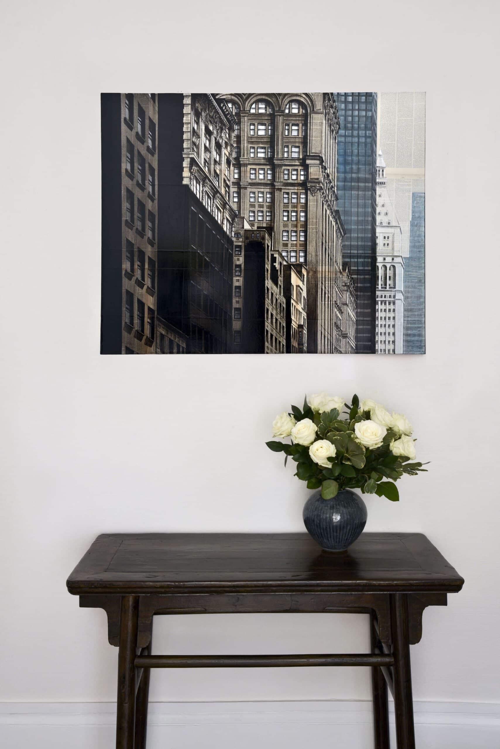 Gothica by Guillaume Chansarel - Urban Landscape Painting, New York City For Sale 5