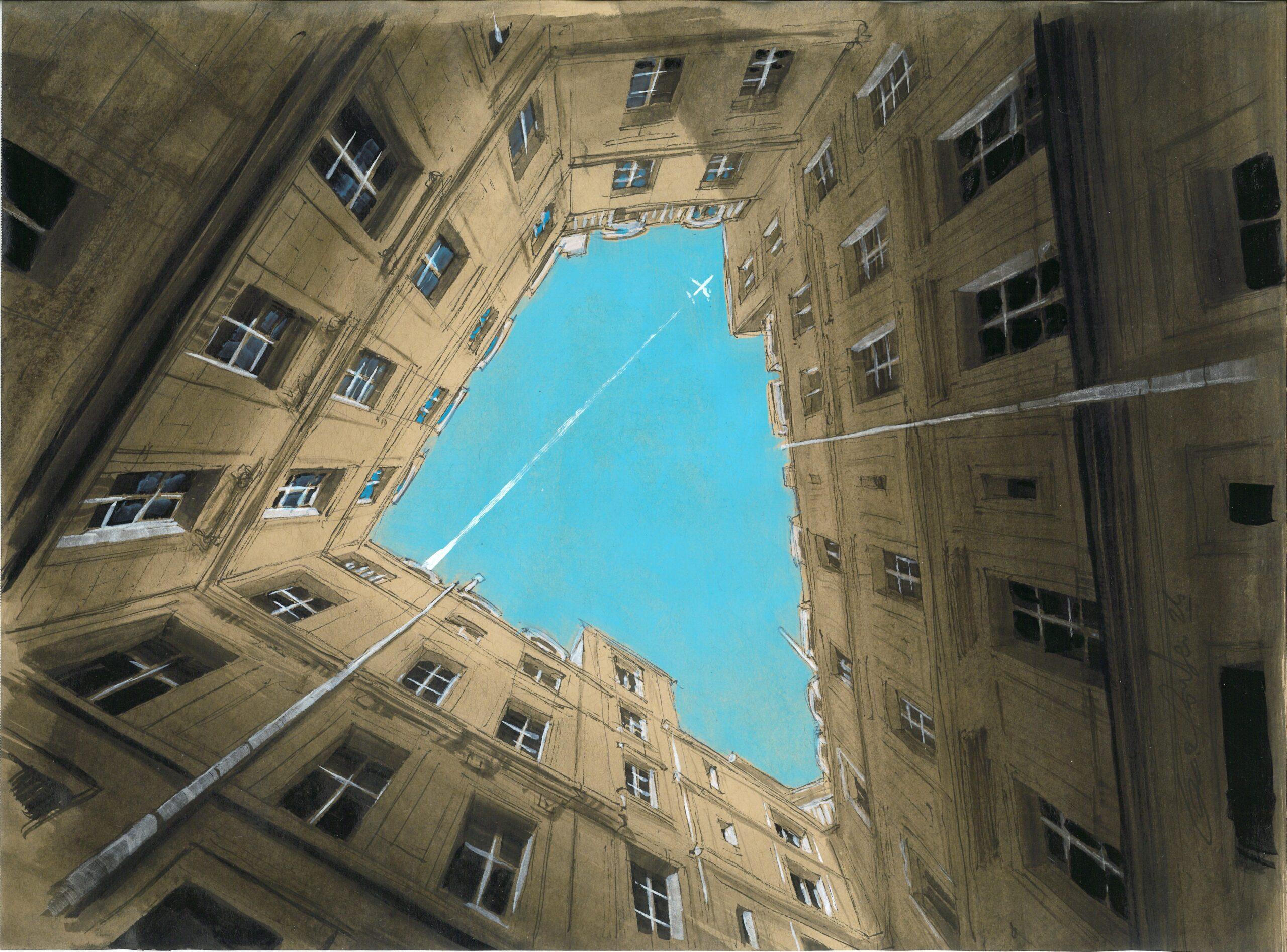Hublot – Paris 4th arrondissement by Guillaume Chansarel - Landscape painting