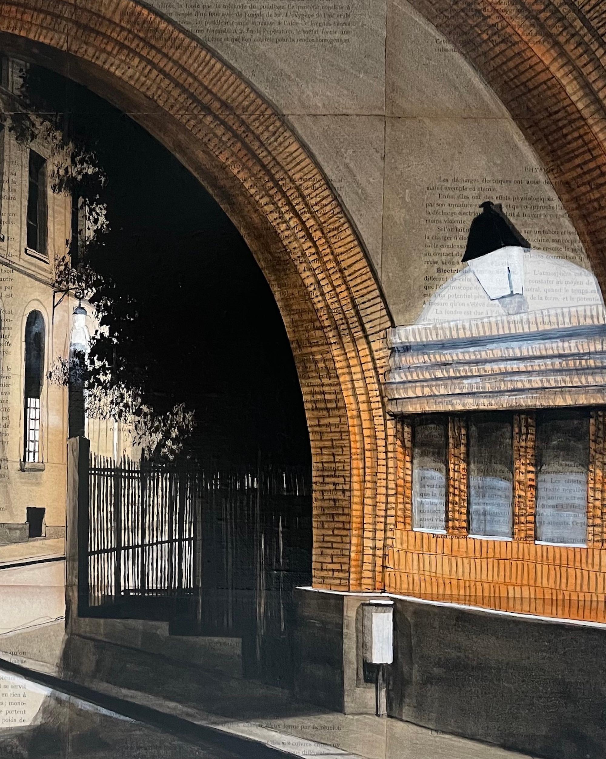 Jack in Paris von Guillaume Chansarel – Stadtlandschaftsmalerei, Nacht (Zeitgenössisch), Painting, von Guillaume Chansarel (Guiyome)