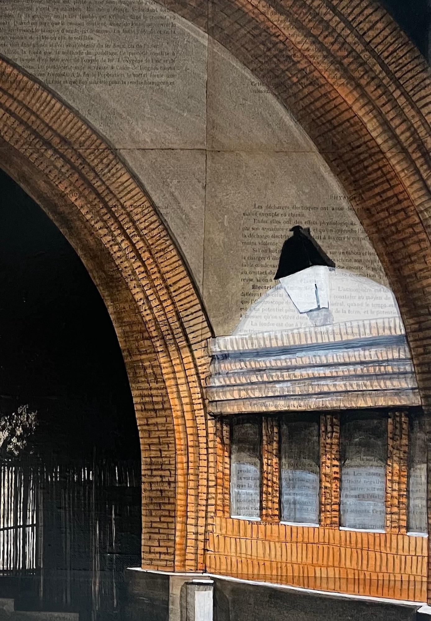 Jack in Paris ist ein einzigartiges Gemälde des französischen zeitgenössischen Künstlers Guillaume Chansarel. Das Gemälde wurde mit Tusche und Acryl auf alten Buchseiten auf Leinwand gemalt und hat die Maße 51 × 65 cm (20,1 × 25,6 in). 
Das