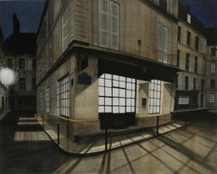 Jacques II by Guillaume Chansarel - Contemporary Painting, Paris Street at Night