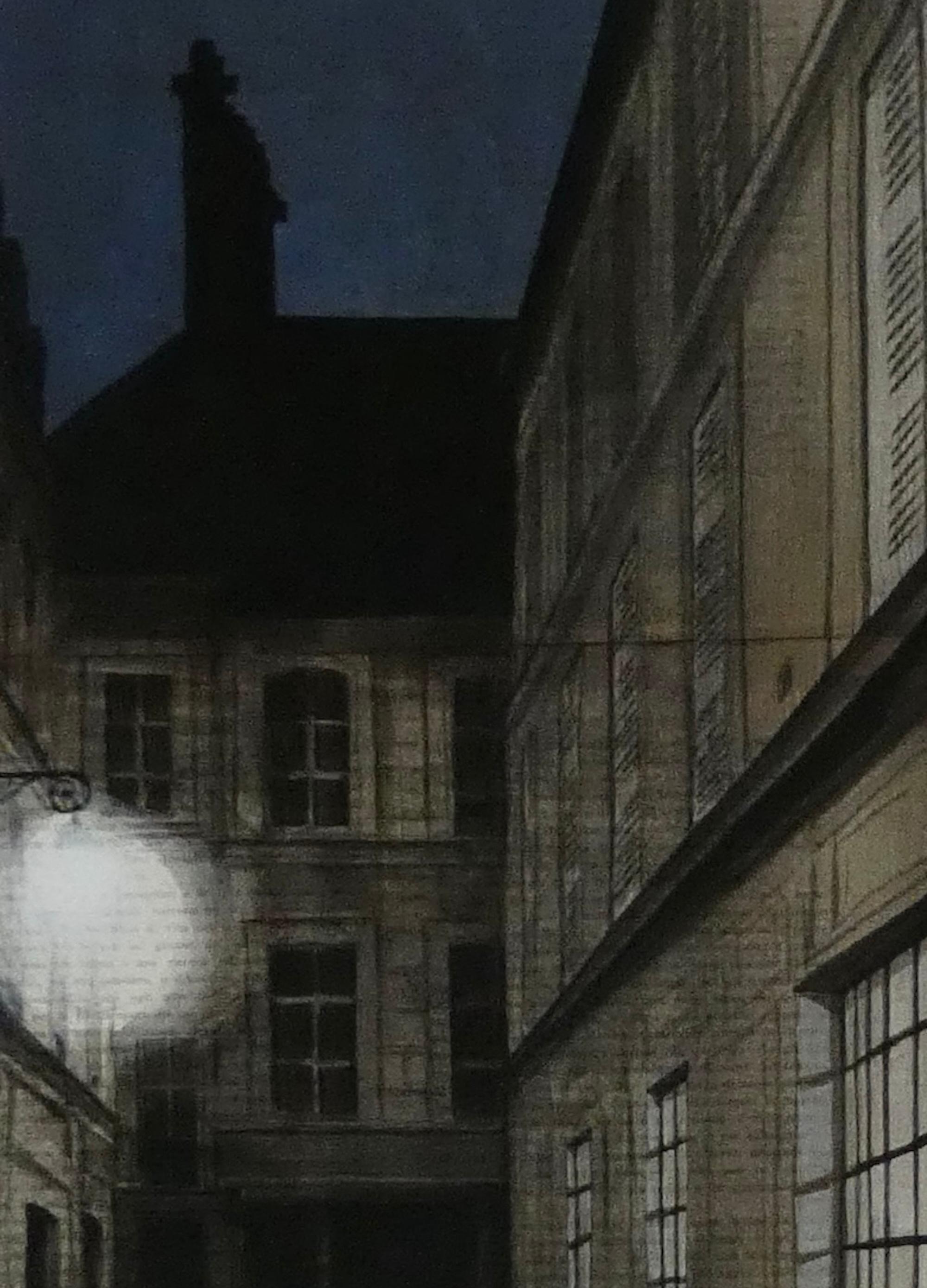 Jacques II von Guillaume Chansarel - Städtische Landschaftsmalerei, Paris, Straßen (Zeitgenössisch), Painting, von Guillaume Chansarel (Guiyome)