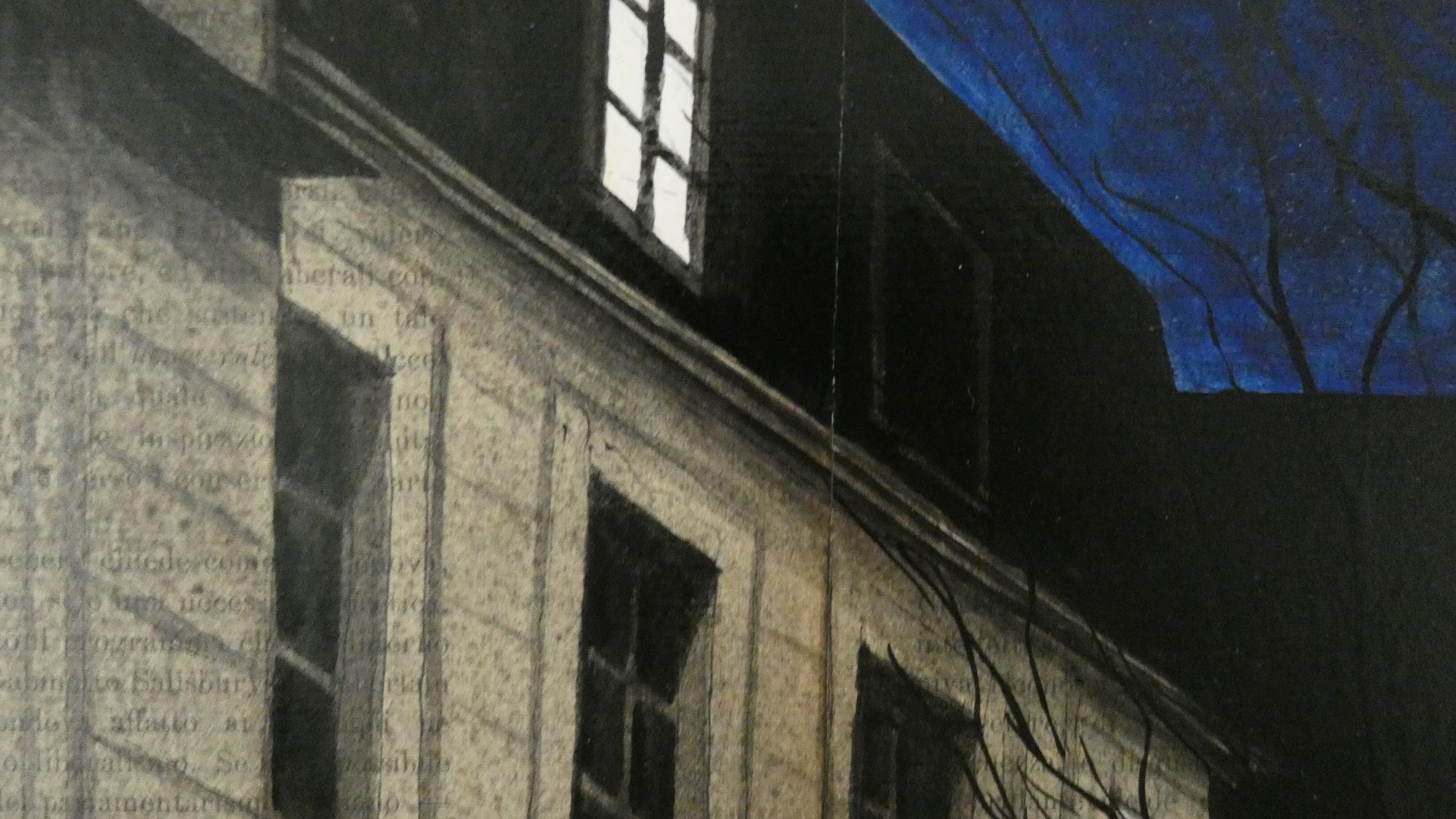 Jacques II von Guillaume Chansarel - Städtische Landschaftsmalerei, Paris, Straßen im Angebot 3