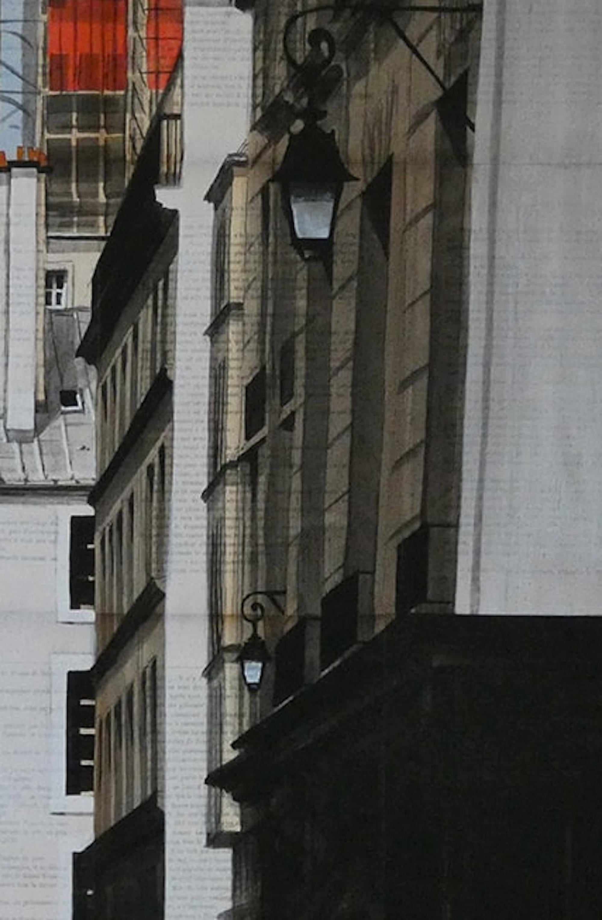 Mario ist ein einzigartiges Gemälde des zeitgenössischen Künstlers Guillaume Chansarel. Das Gemälde wurde mit Tusche und Acryl auf alten Buchseiten auf Leinwand gemalt und hat die Maße 65 × 92 cm (25,6 × 36,2 in).
Das Kunstwerk ist signiert, wird