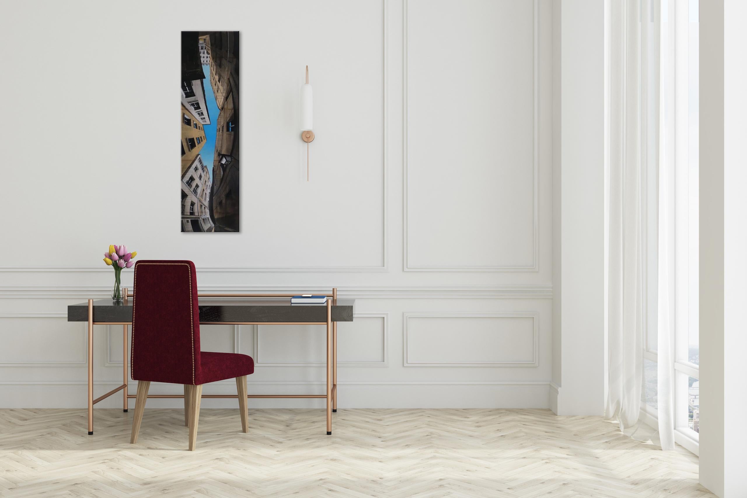 Near Aboukir by Guillaume Chansarel - Urban landscape painting, Paris, streets - Painting by Guillaume Chansarel (Guiyome)