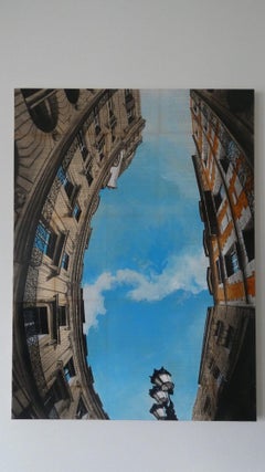 Near Louvre-Dauphine by Guillaume Chansarel - Urban landscape painting, Paris