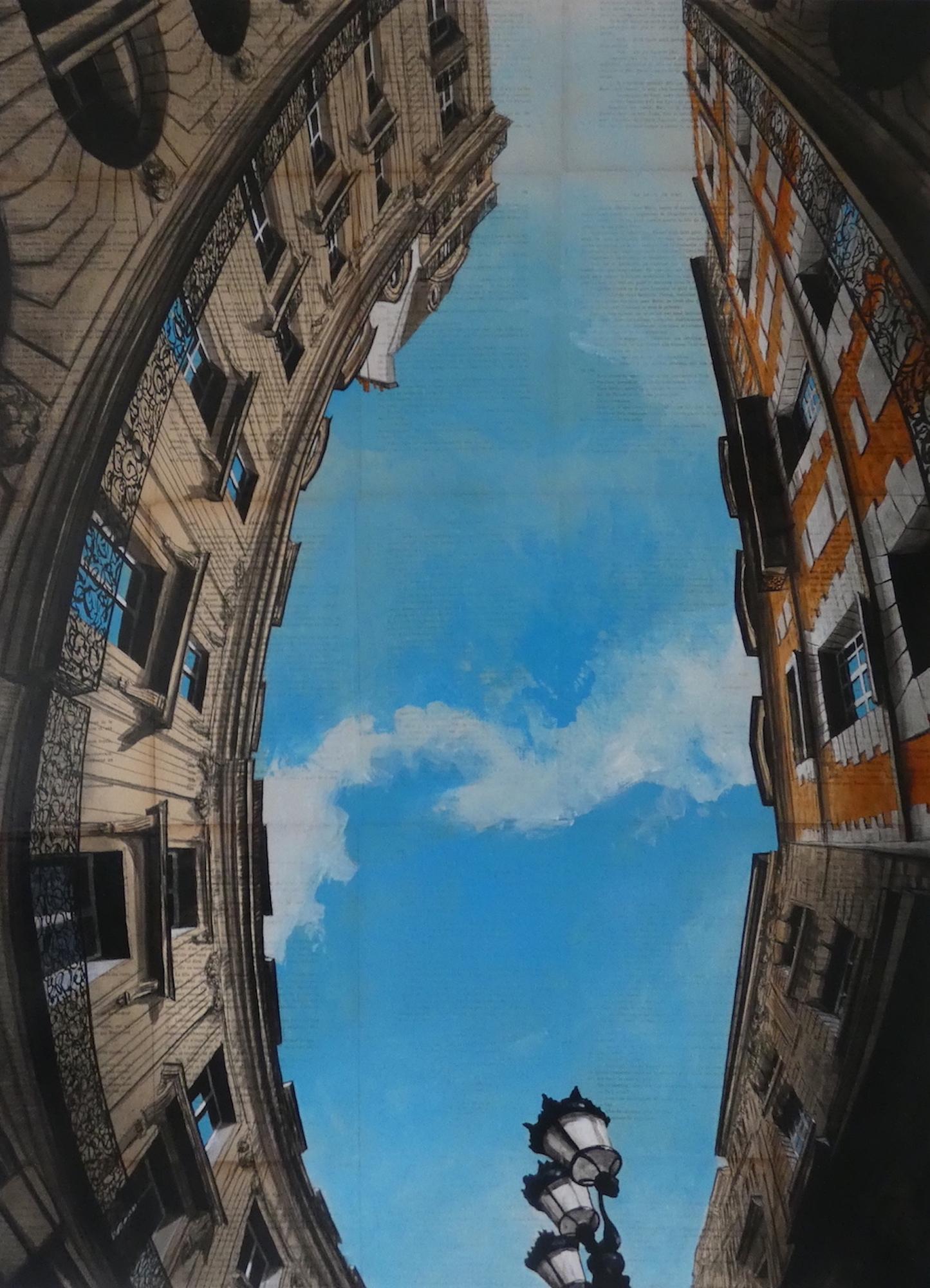 Near Louvre-Dauphine by Guillaume Chansarel - Urban landscape painting, Paris