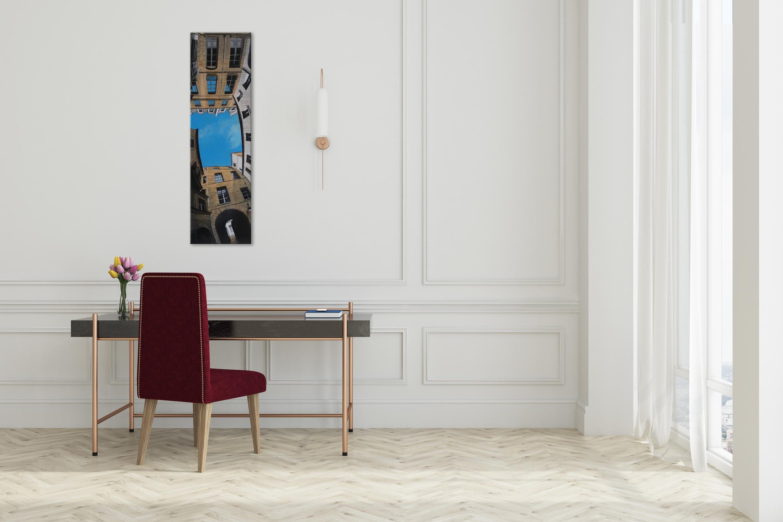 Near Volta by Guillaume Chansarel - Urban landscape painting, Paris - Painting by Guillaume Chansarel (Guiyome)