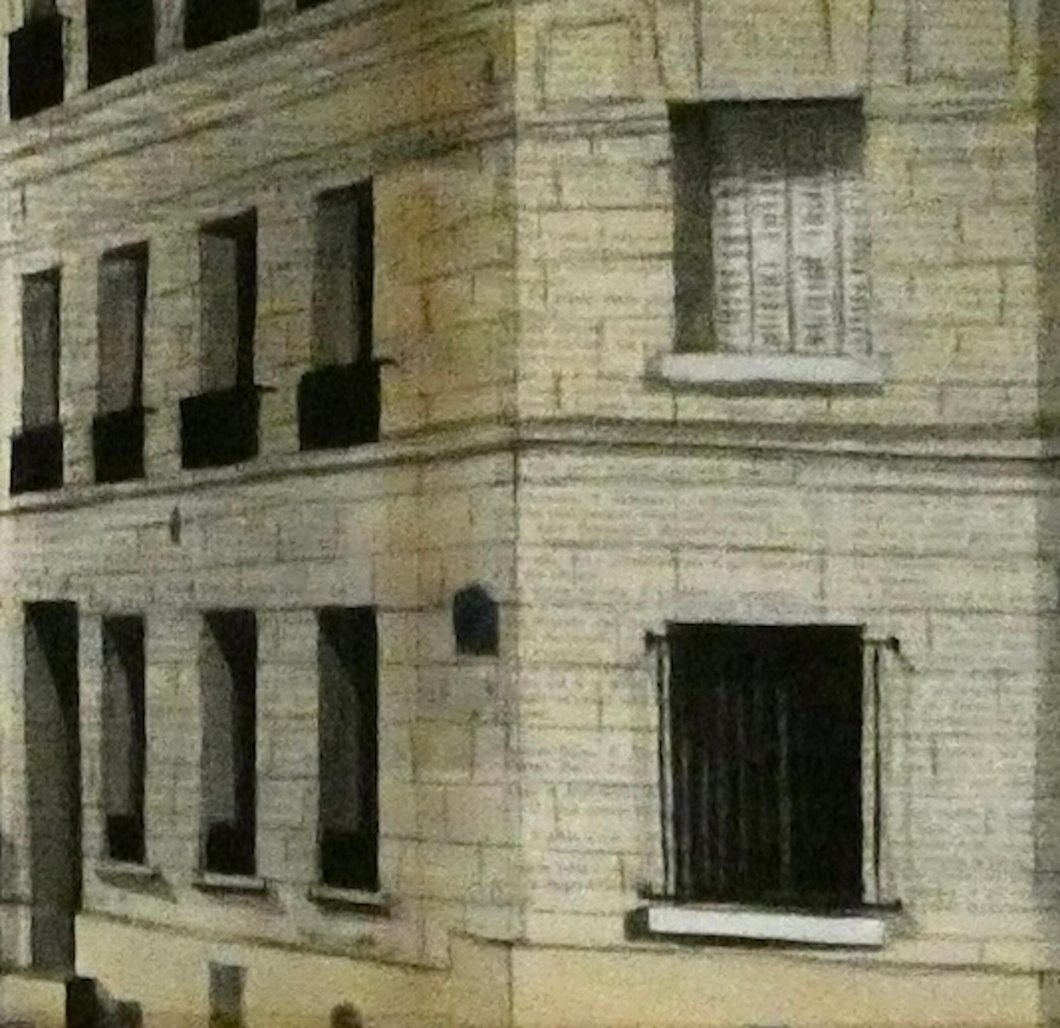 Nicolas I von Guillaume Chansarel - Städtische Landschaftsmalerei, Paris, Straßen (Schwarz), Figurative Painting, von Guillaume Chansarel (Guiyome)