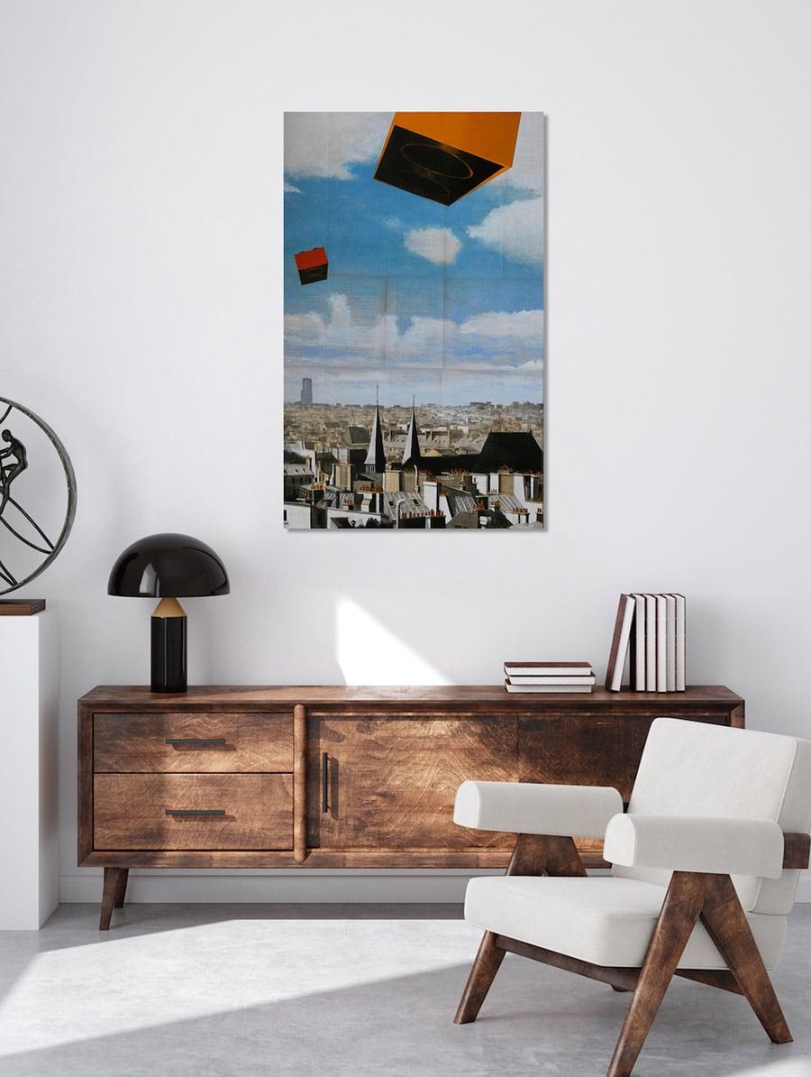 The Proof of the Unreal n°17/19 von Guillaume Chansarel - Städtische Landschaftsmalerei – Painting von Guillaume Chansarel (Guiyome)