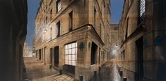 Sabot de Guillaume Chansarel - Peinture de paysage urbain, Paris, rues, soirée
