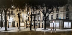 Saint Sulpice by Guillaume Chansarel, Urban View Painting, Paris at Night