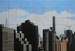 Standing by Guillaume Chansarel - Urban landscape painting, New York