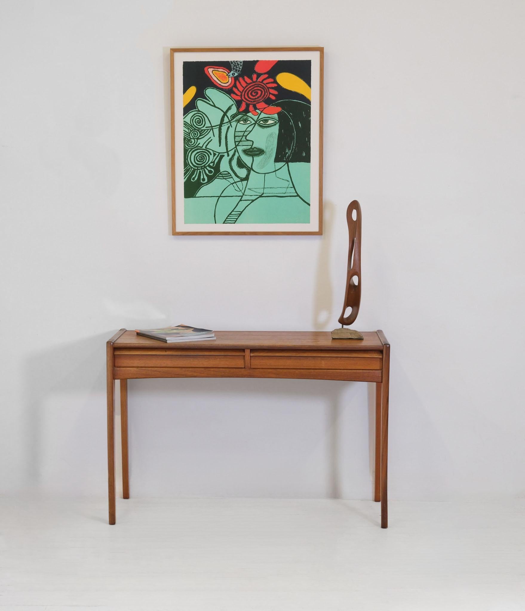 Guillaume Corneille (1922 2010) 'Visgae De Femmes' Litografia incorniciata 1991 In condizioni buone in vendita a Norwich, GB