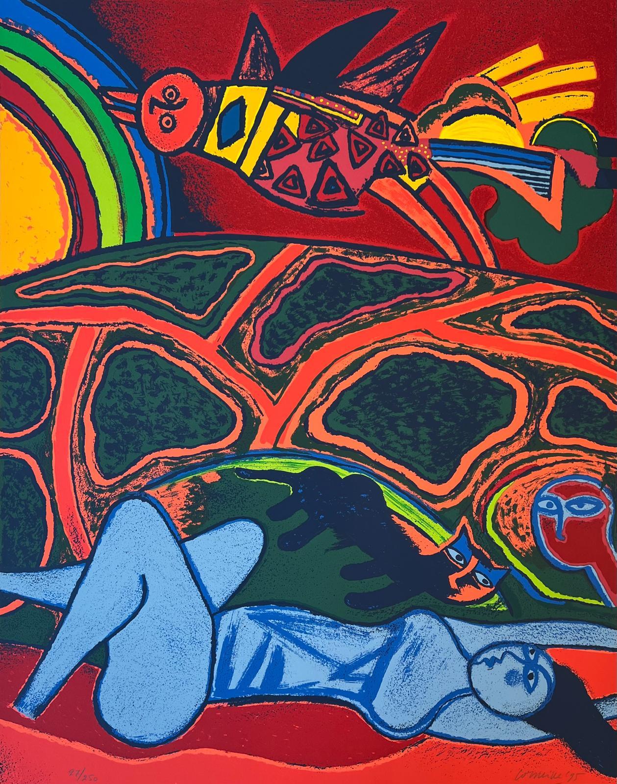 Great rainbow land - Print by Guillaume Corneille