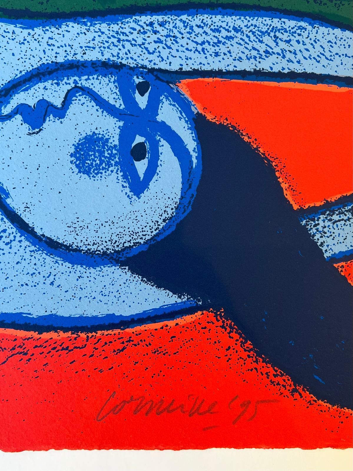 Great rainbow land - Black Abstract Print by Guillaume Corneille