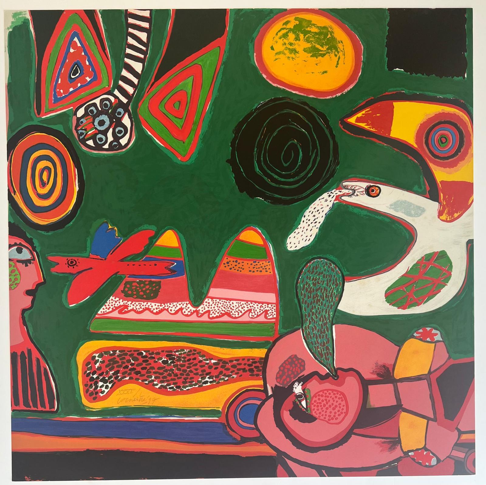 Le bain de soleil - Abstract Print by Guillaume Corneille