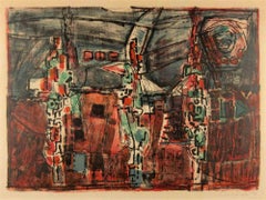 Piège  Lithographie von Guillaume Corneille – 1956