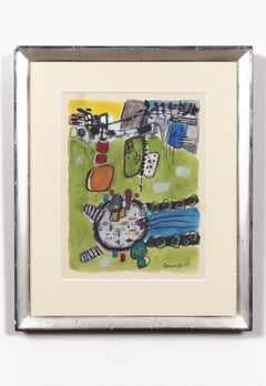 Ohne Titel, Corneille, 1967 (Abstrakte niederländische modernistische Malerei in leuchtenden Farben)